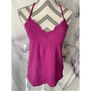 Pixely stitch fix tank top purple mollie scallop